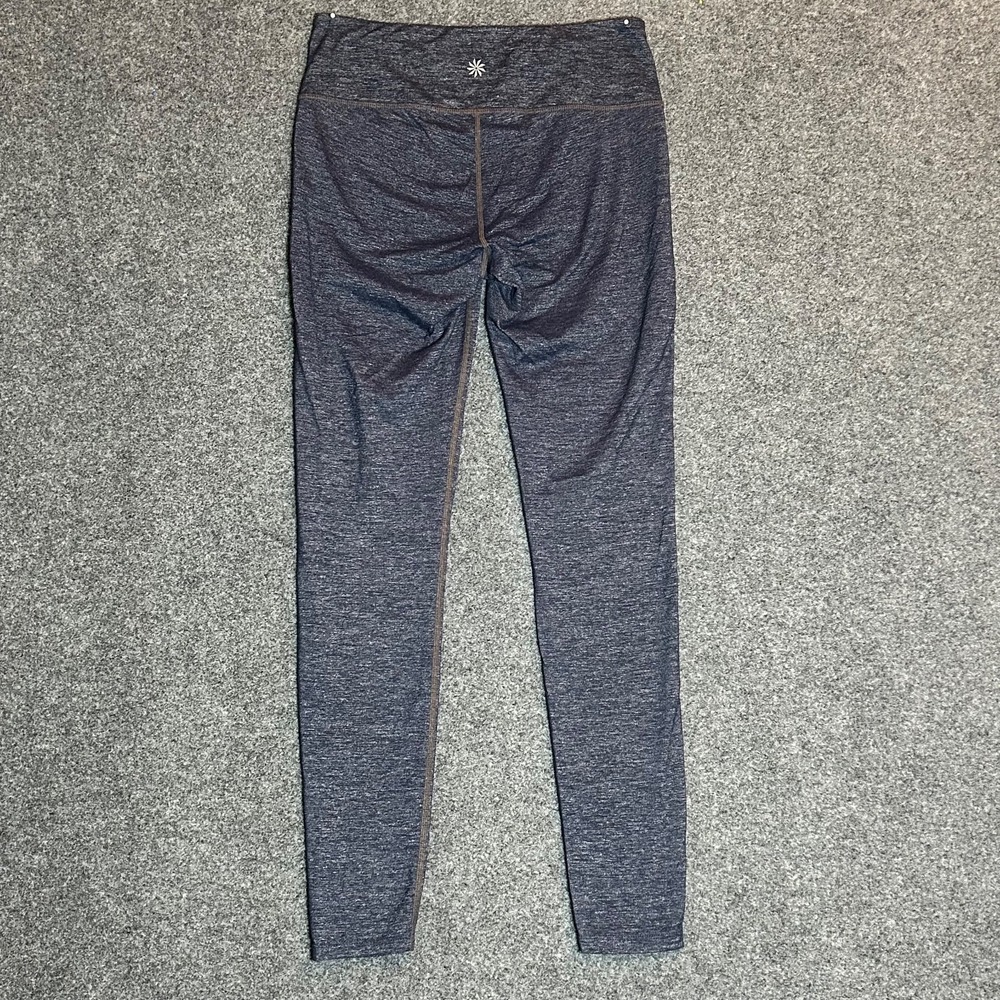 Athleta Chaturanga High Rise Leggings in Heathered Blue -‎ Women's Medium
